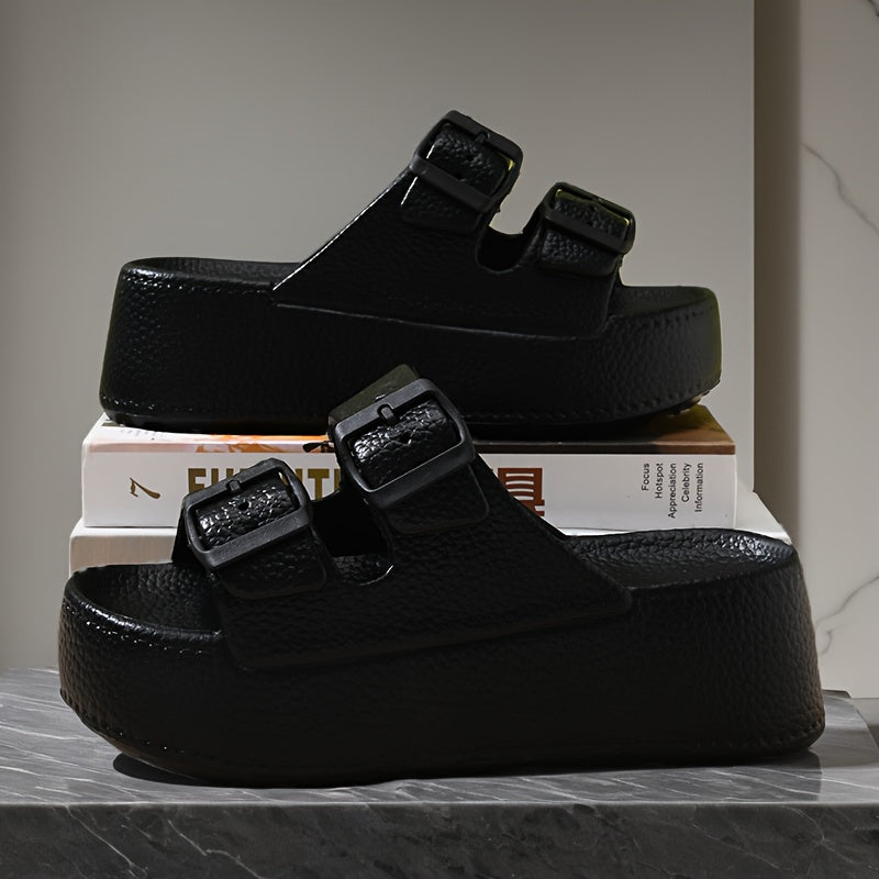 [Comfortable EVA Sandals] Comfortable & Durable Women's Casual EVA Sandals | Adjustable Buckle Straps, Breathable Open-Toe Summer Slippers for Indoor/Outdoor, Beach & Garden Use, Thick Sole Design, Lightweight Footwear