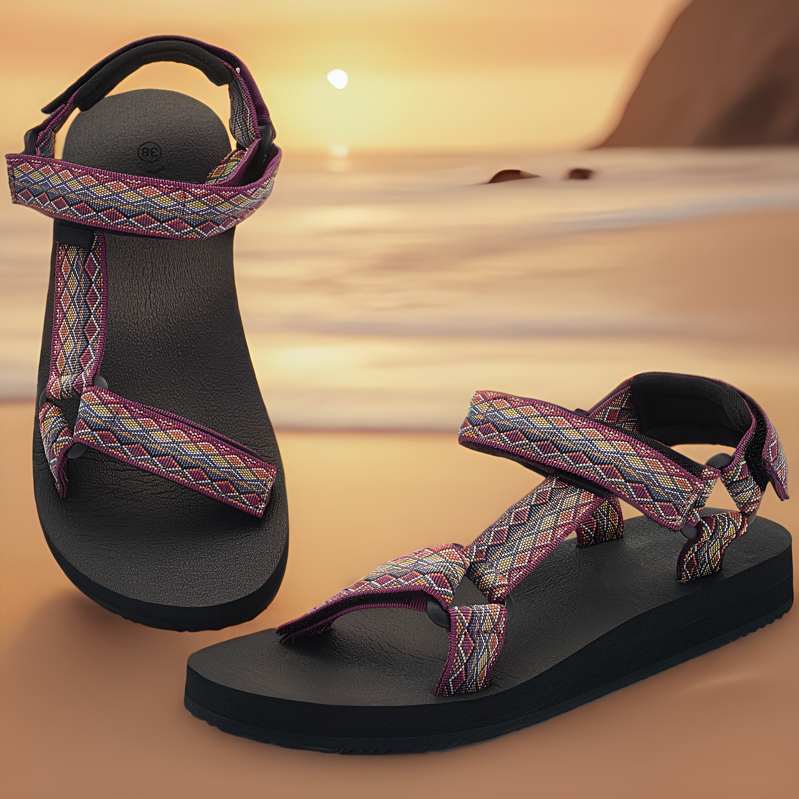Women's Sport Sandals Hiking Sandals with Arch Support Yoga Mat Insole Outdoor Light Weight Water Shoes