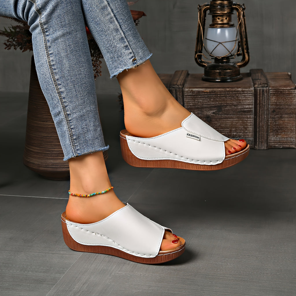 [Comfortable Slide Sandals] Comfortable ZPLXQQ Women's Light Blue Slide Sandals | Arch Support, Breathable Open-Toe Design with Soft Rubber Sole, Casual Mid-Heel Slip-On Shoes for Casual Attire, Faux Cover Upper