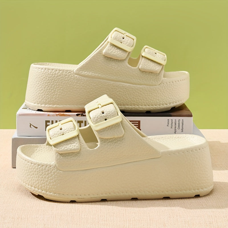 [Comfortable EVA Sandals] Comfortable & Durable Women's Casual EVA Sandals | Adjustable Buckle Straps, Breathable Open-Toe Summer Slippers for Indoor/Outdoor, Beach & Garden Use, Thick Sole Design, Lightweight Footwear