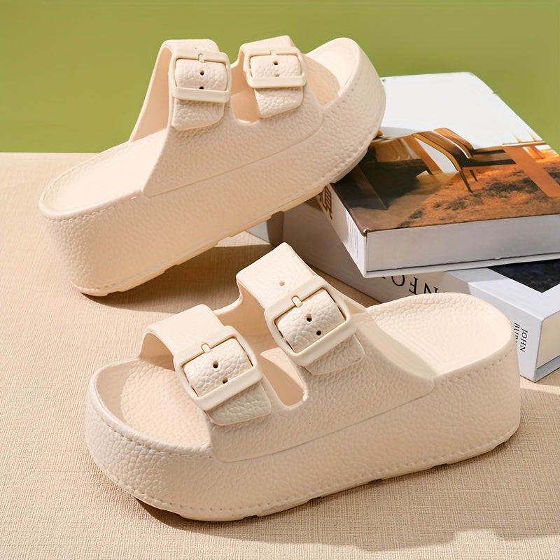 [Comfortable EVA Sandals] Comfortable & Durable Women's Casual EVA Sandals | Adjustable Buckle Straps, Breathable Open-Toe Summer Slippers for Indoor/Outdoor, Beach & Garden Use, Thick Sole Design, Lightweight Footwear